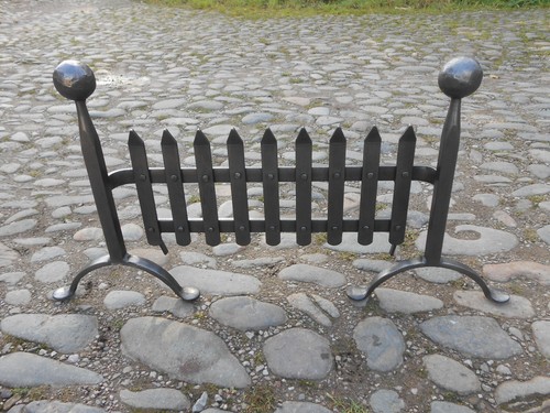 Wrought iron fire - wrought, dog