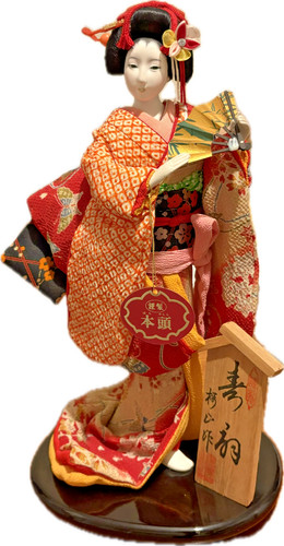 Japanese geisha doll silk - geisha,