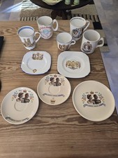 Job Lot x10 Royal Commemorative Ware, George V George VI Elizabeth II, Aynsley