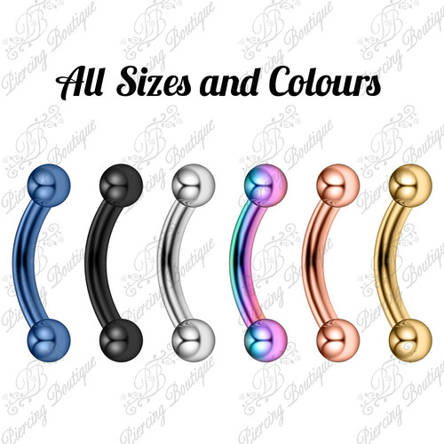 Curved eyebrow bar - curved,