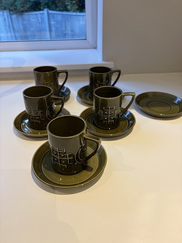 Five portmeirion coffee cups - portmeirion,