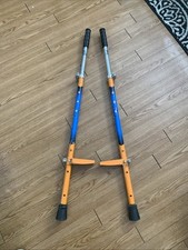 HUFFY FULLY ADJUSTABLE KIDS YOUTH WALKING STILTS T-6 ALUMINUM ORANGE BLACK