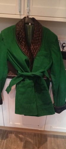 Vintage green velvet smoking - vintage,