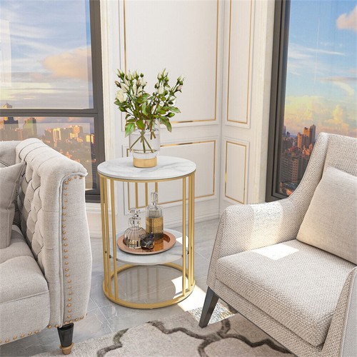 Nordic marble small side table - marble,