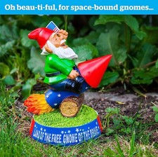 Large Garden Gnome Outdoor Sculpture Ornament Statue Patio Decking Riding Rocket