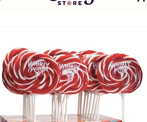 Whirly pops swirled red - -,