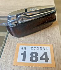 Vintage RONSON VARAFLAME LIGHTER brown Leather Untested