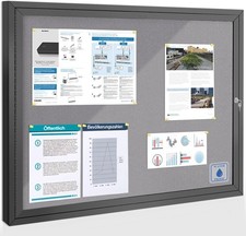 Swansea Outdoor Lockable Notice Board, Tamperproof External Wall Display Pin