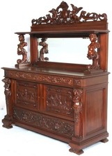 Antique Mahogany Carved