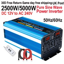 2500W 5000W Power Inverter Pure Sine Wave 12V to 240V 2AC RV Converter Workshop