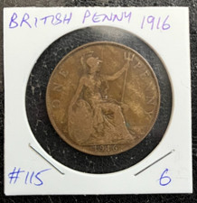 British Penny 1916. Free postage. Condition as seen in photos