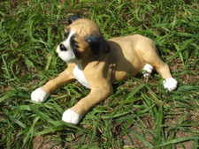 Latex mould / mold for a Large Laying Boxer Dog.