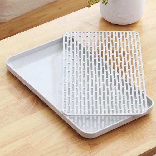 Dish drainer with drip - drip, tray