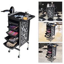 Salon Barber Hairdressing Trolley Hair Colouring Spa Cart Rolling Storage Drawer