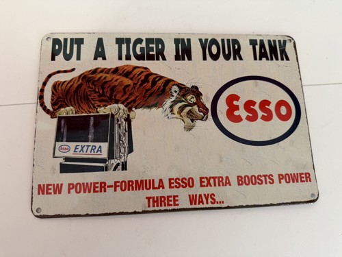 Esso metal advertising - esso,