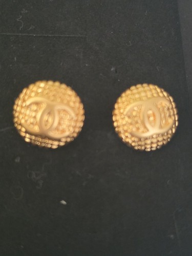 Chanel gold plated stud - plated,