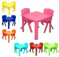 Kids Children Chairs and Table set Plastic Strong ideal for Study Indoor Outdoor