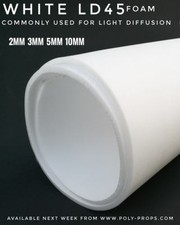 Plastazote LD45 Foam WHITE - 2mtrx1mtr & 1mtr x1mtr Sheets -Various Thickness