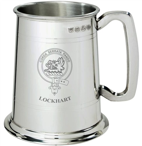Lockhart clan crest tankard - clan,