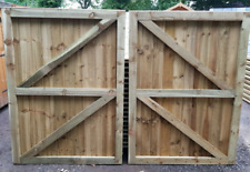 DRIVEWAY GATES SUPER HEAVY DUTY TIMBER WOODEN MADE TO MEASURE CUSTOM TREATED