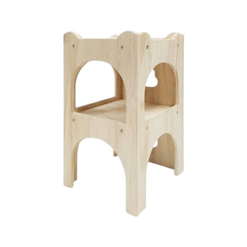 Wooden rabbit castle natural - wooden,