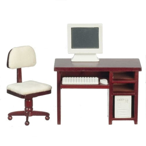 Dolls house computer mahogany - house,