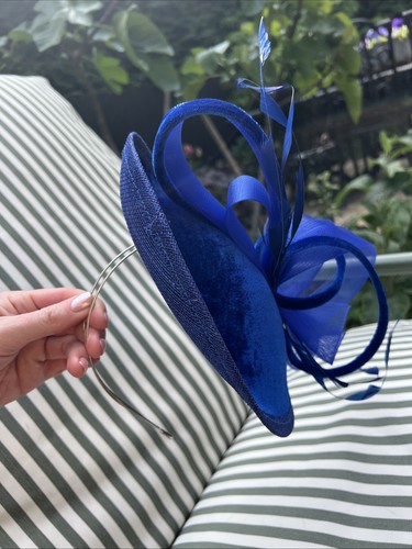 Royal blue fascinator - blue,