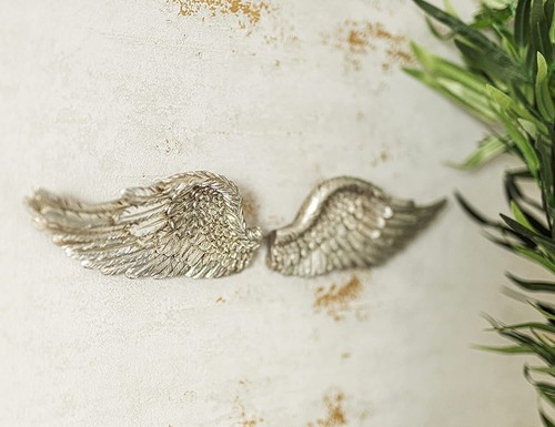 Silver angel wings ornaments - silver,