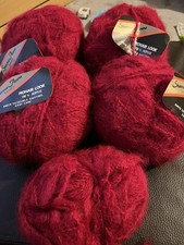 Sheena Anne Mohair Look  DK  4x50g + Red