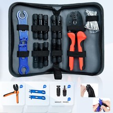 MC4 Solar Crimper Tool Connector Spanner & PV Crimper Wire Stripper Crimping Kit