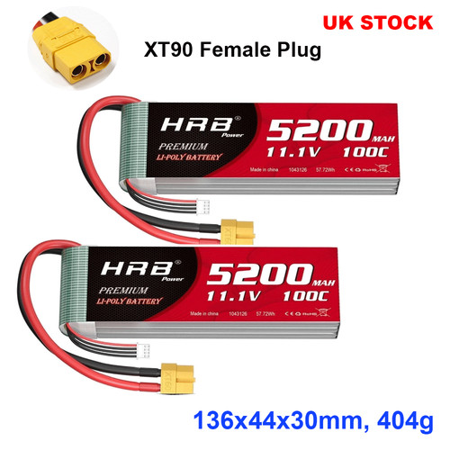 2pcs hrb 5200mah xt90 - hrb, 11.1v