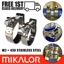 Exhaust Clamps Mikalor Supra Hose Clips 430 Stainless Steel W2 Heavy Duty T Bolt