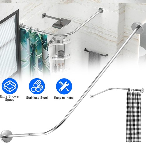 Shower curtain pole shape - shower,