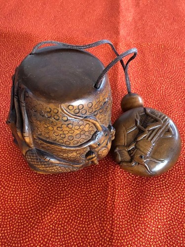 Inro makie netsuke ojime - netsuke,