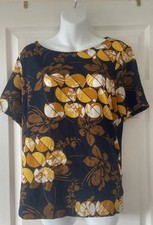 Marks & Spencer Collection Women's Navy And Gold Top Size 16