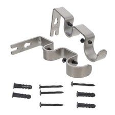  2 Sets Curtain Rod Bracket Heavy Duty Hanging Support Rods Brackets