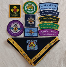 Egypt Pioneers Scout & Guide Neckerchief + Official Egyptian Badges – Full Set