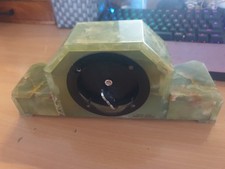 GREEN ONYX CASE MANTEL CLOCK-