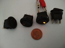 4x 12v LED Yellow Dot Rocker