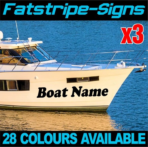 Personalised boat name - name, x3