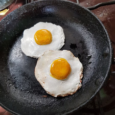 Hand made fake fried egg
