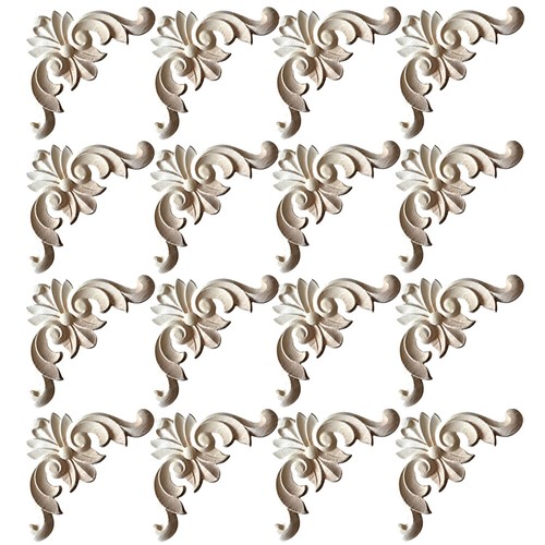 16x unpainted wooden - unpainted, carved