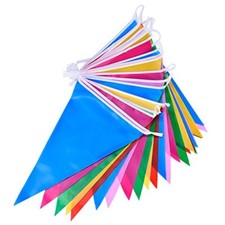 20 M Long Multi Coloured 40 Flags Bunting PVC Banner for Party Indoor & Outdoor