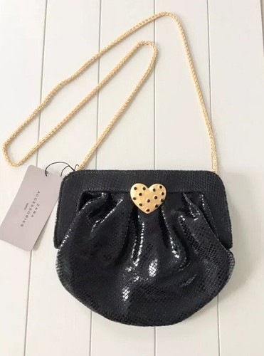 Zara black leather embossed - zara,