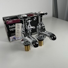Bristan 1901 Edwardian Style Bath Taps Bathroom Chrome Silver