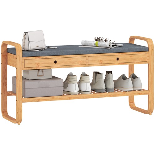 Homcom shoe bench with - shoe,
