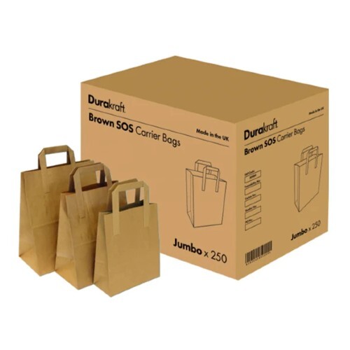Paper carrier bags sos food - sos,