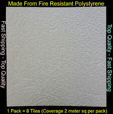 2M² Polystyrene Ceiling Tile Wall Panel Flame Retardant Fire Resistant Budapest