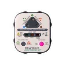 Kewtech LOOP CHECK 107 Mains Socket Tester With Mains Polarity & RCD Testing