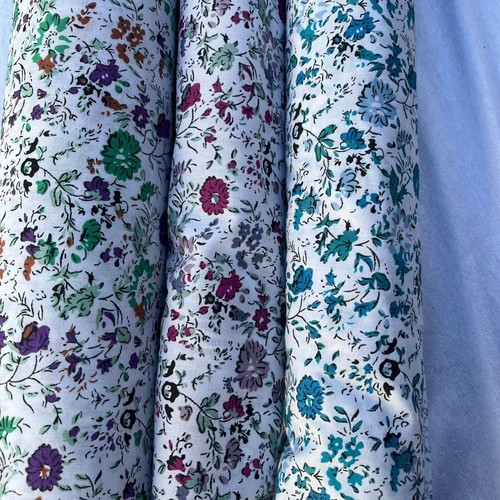 Vintage floral polycotton - vintage,
